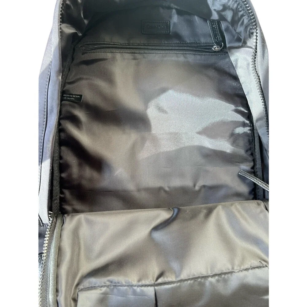 Calvin‎ Klein Nylon Backpack W Pebble PU Trim Black